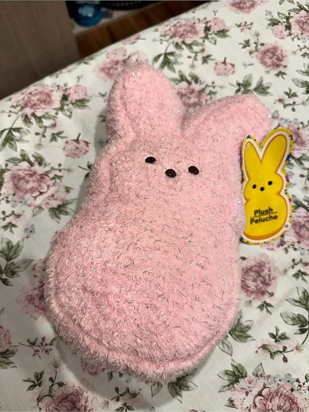 Peeps Plush Bunny Pink with Sparkles NWT